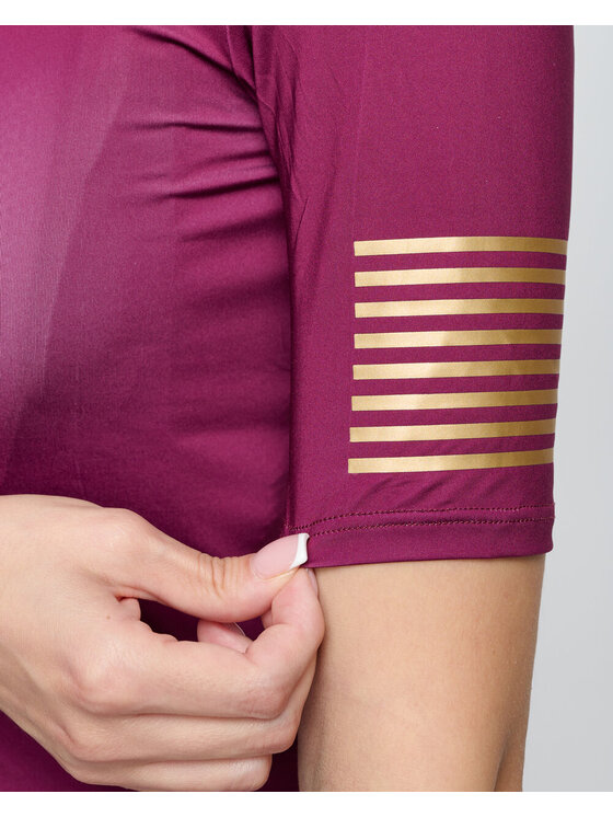 Rivanelle Rivanelle Koszulka rowerowa VICTORIOUS GOLD ELITE Bordowy Narrow Fit