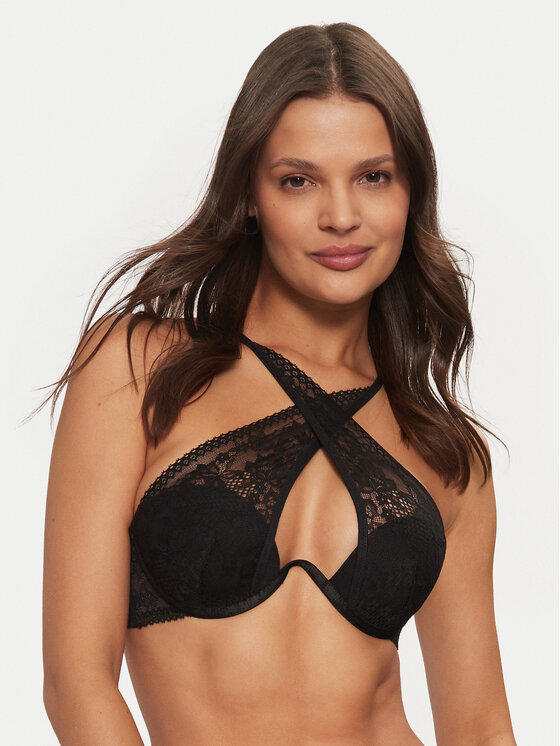 Hunkemöller Biustonosz z fiszbiną Vera 206278 Czarny