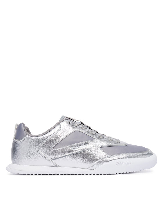 Calvin Klein Sneakers Low Pro Run Lace Stripe Met Lth HW0HW03272 Argintiu