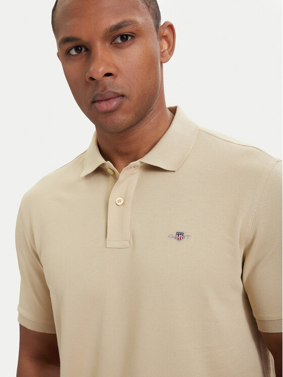 Gant Gant Polo majica Shield  2210 Bež Regular Fit