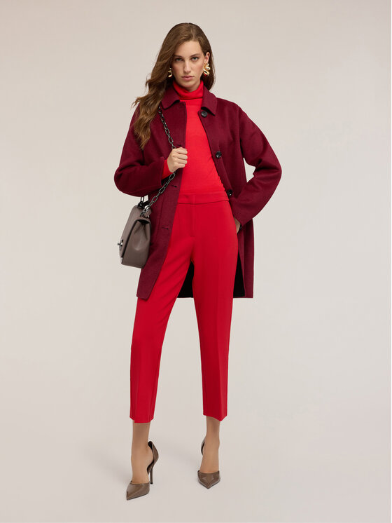 Motivi Motivi Cappotto invernale 0083Q000601N0Z6 Bordeaux Regular Fit
