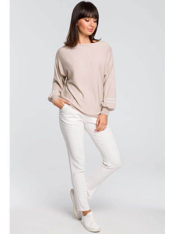 BeWear BeWear Svetr BK024 Béžová Modern Fit