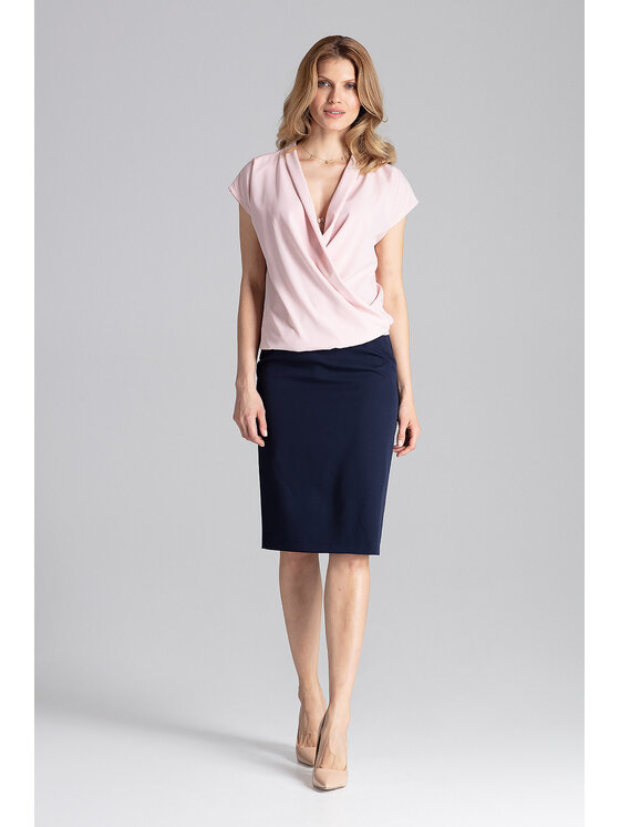 FIGL FIGL Bluzka M652 Różowy Regular Fit
