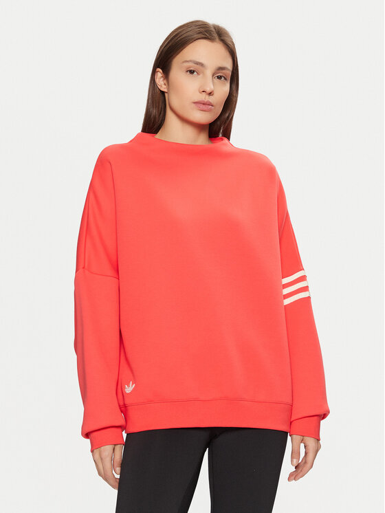 adidas Mikina Neuclassics JI8521 Červená Oversize