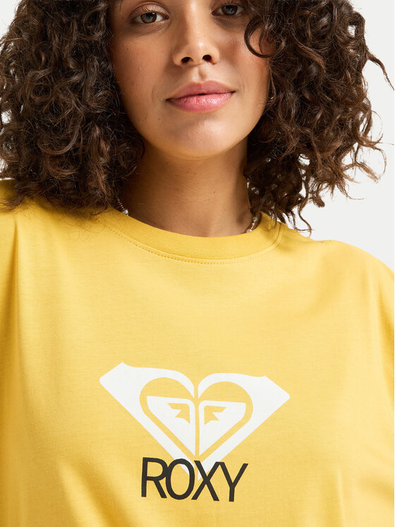 Roxy Roxy Μπλουζάκι Hangloose Art ERJZT06035 Κίτρινο Regular Fit