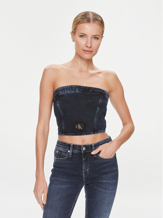 Calvin Klein Jeans Calvin Klein Jeans Top J20J222870 Tamnoplava Slim Fit