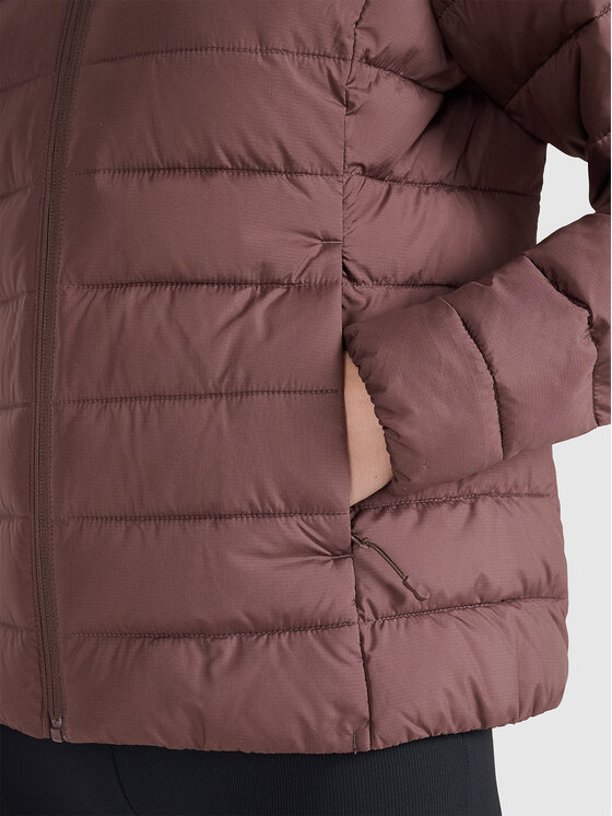 4F 4F Kurtka puchowa MIDSHOP TEXTILE Brązowy ciemny Slim Fit