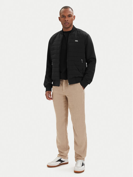KARL LAGERFELD KARL LAGERFELD Bomber striukė 505061 562902 Juoda Regular Fit