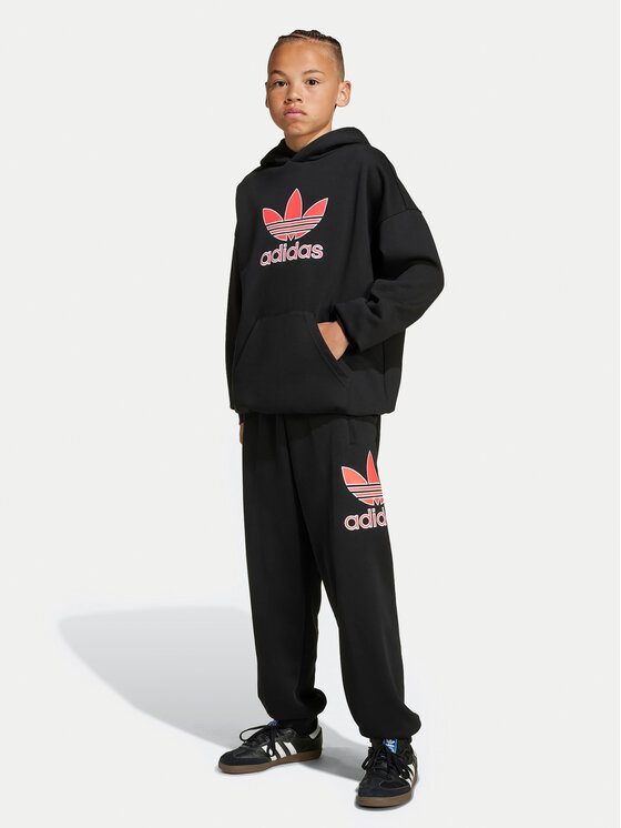 adidas adidas Μπλούζα Trefoil JV8650 Μαύρο Loose Fit