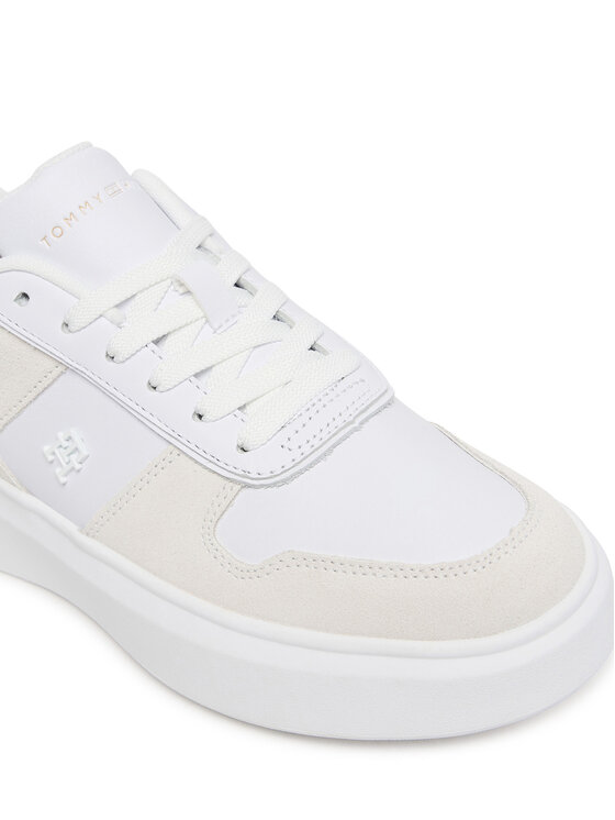 Tommy Hilfiger Tommy Hilfiger Sneakersy Fashion Court Mix FW0FW08632 Biały