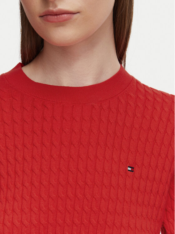 Tommy Hilfiger Tommy Hilfiger Sweater WW0WW44993 Piros Regular Fit