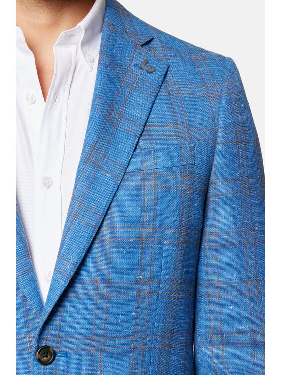 Lancerto Lancerto Marynarka Lubbock MA073124000005 Niebieski Slim Fit