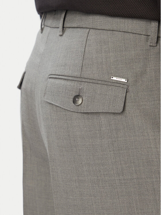 HUGO HUGO Hlače na rob H-Perin-263 50567532 Siva Tapered Fit