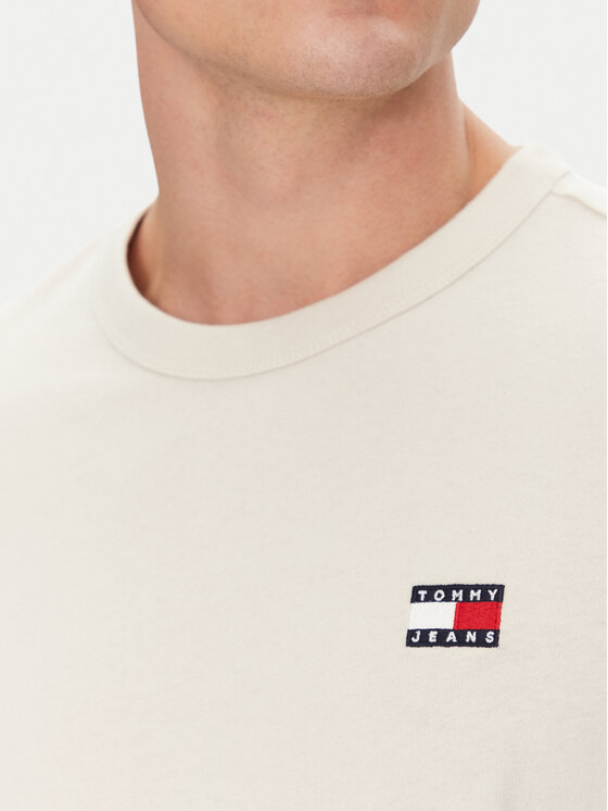 Tommy Jeans Tommy Jeans T-shirt Badge DM0DM20322 Bež Regular Fit