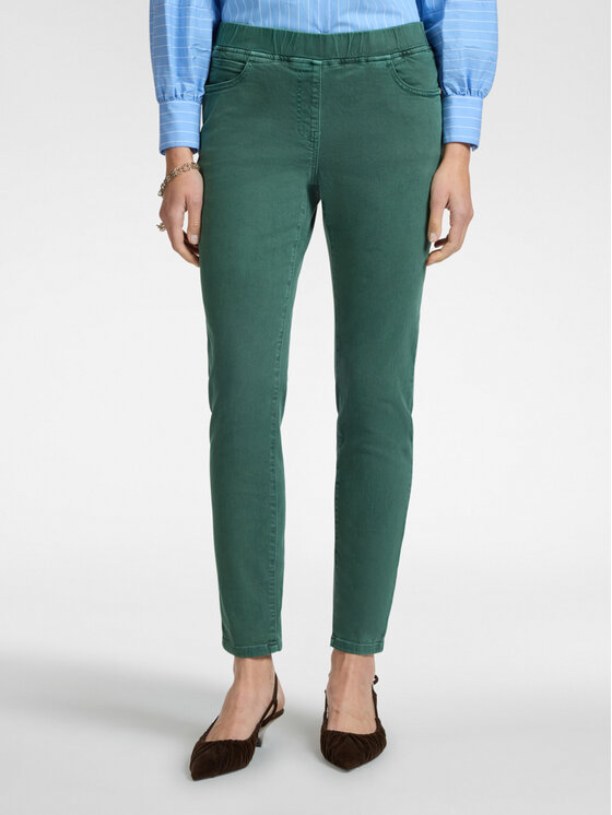 Elena Mirò Elena Mirò Pantaloni di tessuto P152P000343N035 Verde Skin Fit