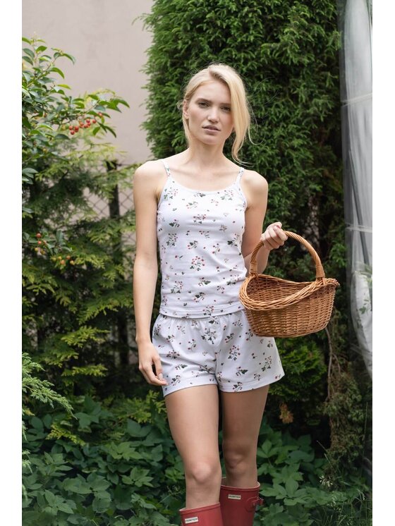 White pocket White pocket Piżama na ramiączkach Biały Regular Fit
