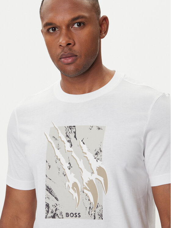 BOSS BOSS T-shirt Te_Animali 50546362 Bijela Regular Fit