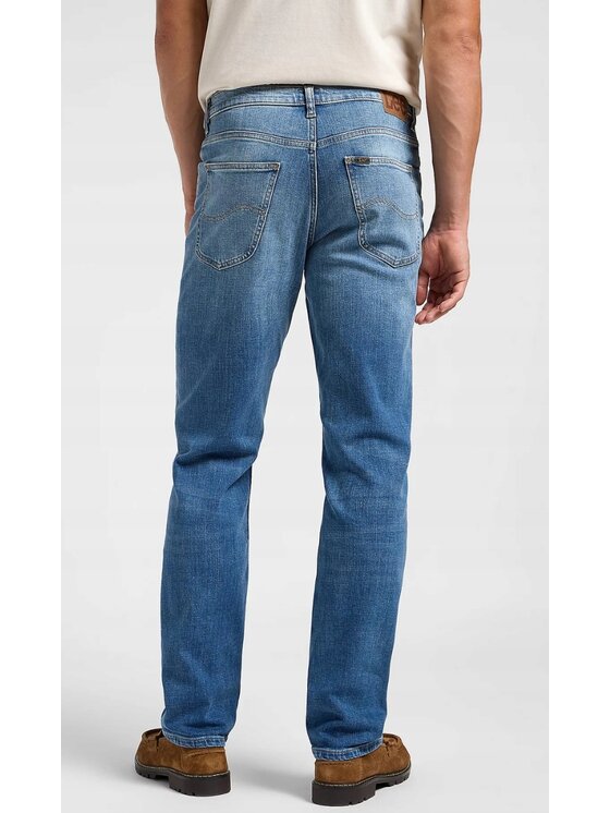 Lee Lee Jeansy Brooklyn Straight Niebieski Regular Fit