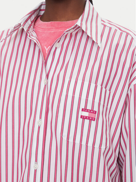 Tommy Jeans Tommy Jeans Marškinių tipo suknelė DW0DW21122 Rožinė Relaxed Fit