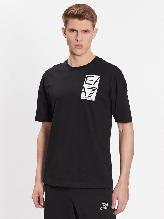 EA7 Emporio Armani EA7 Emporio Armani T-krekls 3RPT54 PJ7CZ 1200 Melns Regular Fit