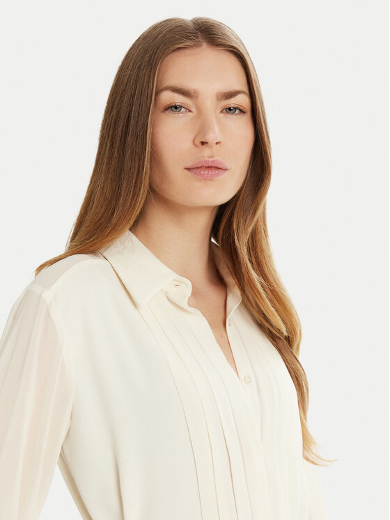 Marella Marella Košeľové šaty Iorgo 2513221073 Écru Regular Fit