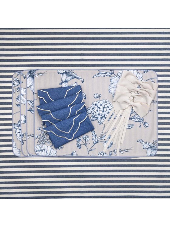 Roseberry Home Roseberry Home Bieżnik Blossom Blue Niebieski