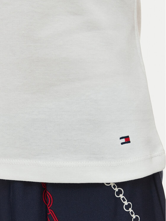 Tommy Hilfiger Tommy Hilfiger Felső WW0WW49251 Ekru Slim Fit