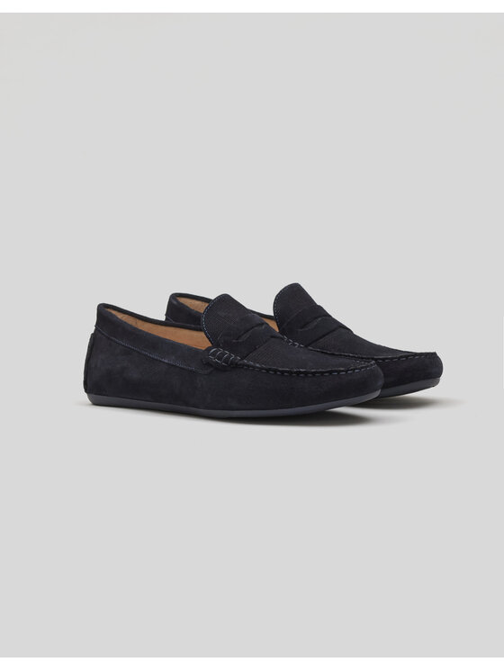 Borgio Męskie Borgio Mokasyny, rozmiar 40 Grantowe, F300 navy