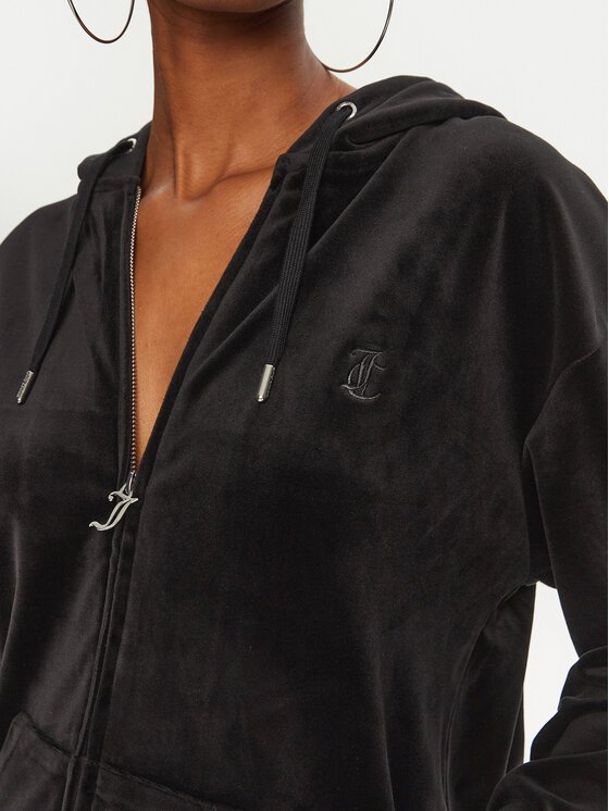 Juicy Couture Juicy Couture Majica dugih rukava Halan JCWAS24342 Crna Oversize
