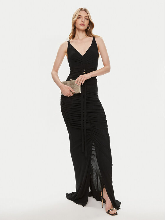 Elisabetta Franchi Elisabetta Franchi Sukienka wieczorowa AB-590-42E2-V760 Czarny Slim Fit