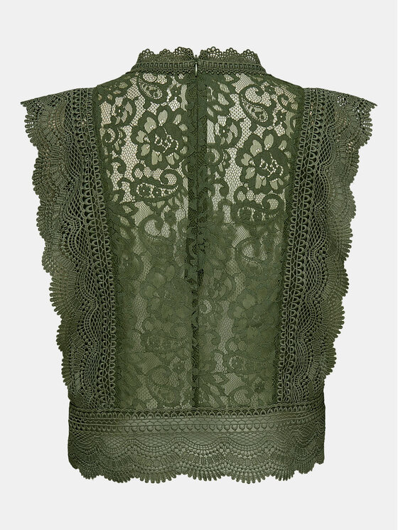 ONLY ONLY Bluse Karo 15204604 Grün Regular Fit