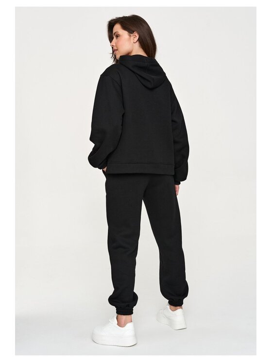 Makadamia Makadamia Dres M948 Czarny Loose Fit