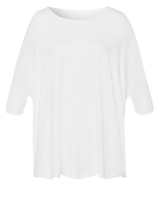 Cross Jeans Cross Jeans T-Shirt 55925-028 Beżowy Oversize
