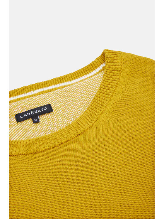 Lancerto Lancerto Sweter Morey SW073223000026 Żółty Regular Fit