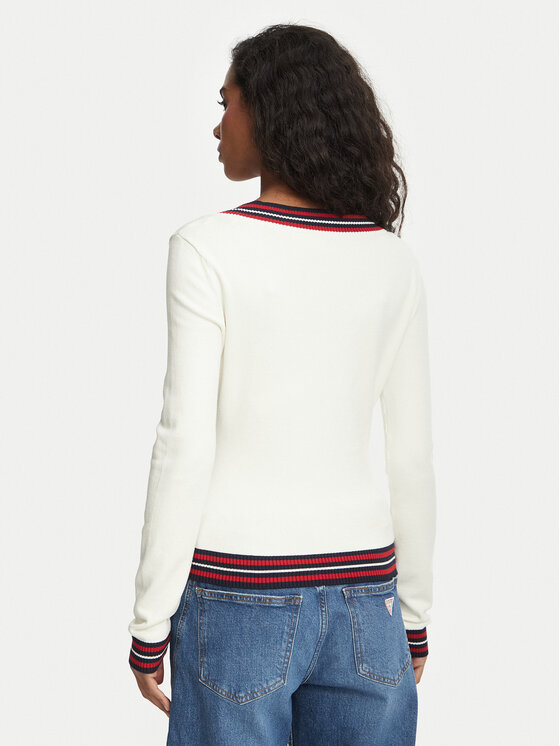 Guess Guess Sweter W6BR89 Z2276 Kremowy Regular Fit
