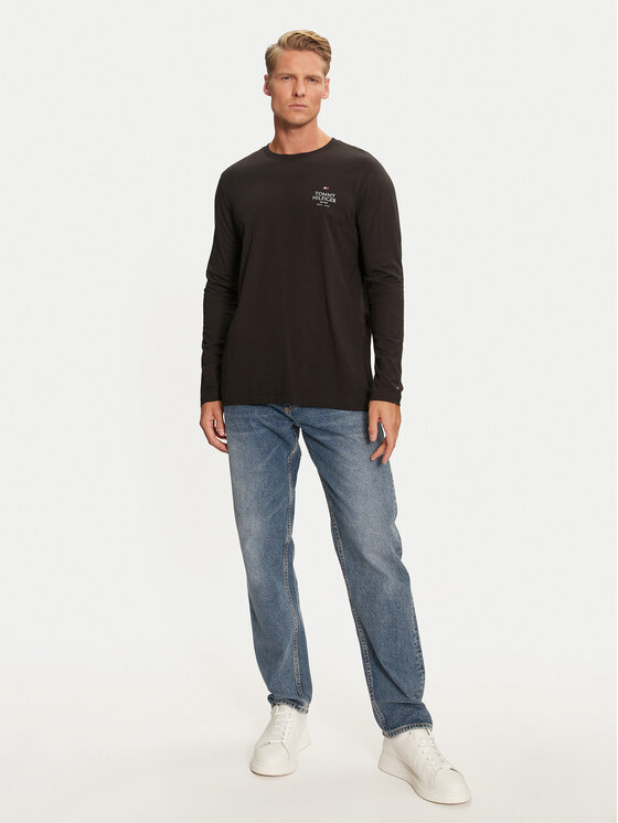 Tommy Hilfiger Tommy Hilfiger Hosszú ujjú MW0MW36501 Fekete Regular Fit