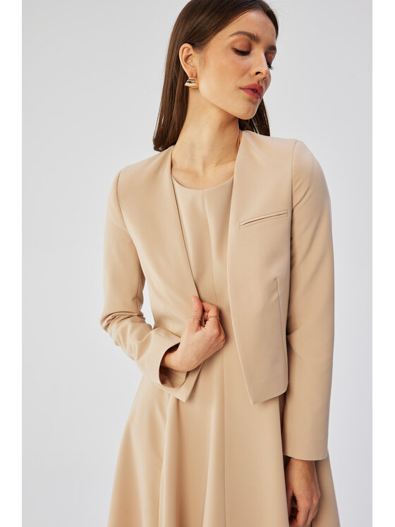 Stylove Stylove Marynarka S368 Beżowy Comfortable Fit