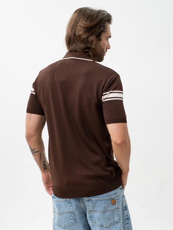 Jigga Wear Jigga Wear Polo 131788 Brązowy Regular Fit