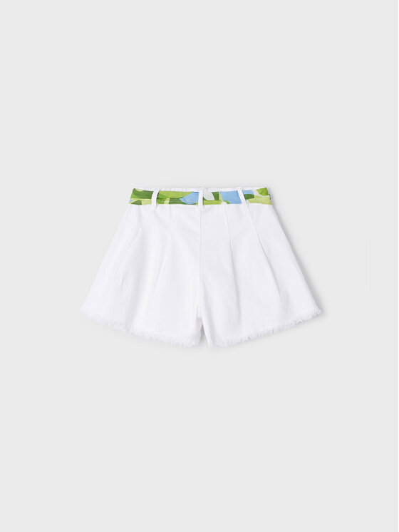 Mayoral Mayoral Pantaloncini di tessuto 3209 Bianco