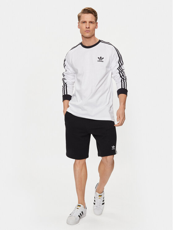 adidas adidas Hosszú ujjú Adicolor Classics 3-Stripes Long-Sleeve Top IA4879 Fehér Slim Fit