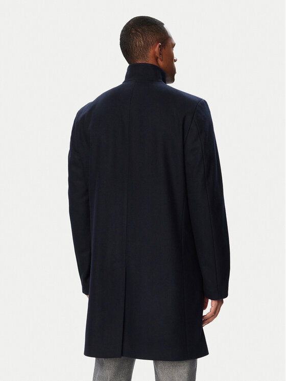 HUGO HUGO Вълнено палто 50569223 Тъмносин Regular Fit