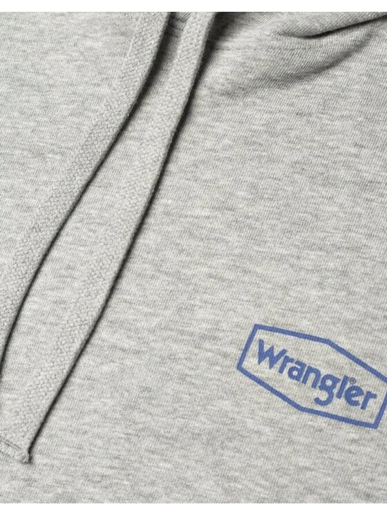 Wrangler Wrangler Bluza Hoodie Szary Hoodie Fit
