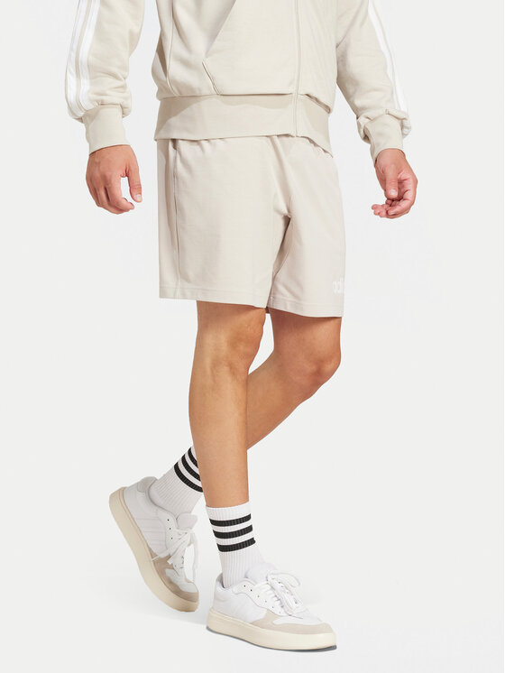adidas Športové kraťasy Essentials Linear JC9346 Béžová Regular Fit