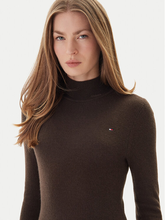 Tommy Hilfiger Tommy Hilfiger Трикотажна сукня WW0WW47303 Коричневий Regular Fit