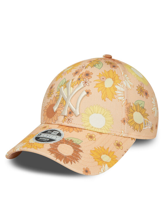 New Era Cepure ar nagu Wmns Floral Aop 940 Nyy 60435003 Oranžs