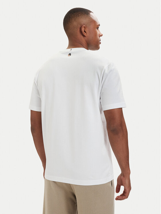 BOSS BOSS Tricou Open 50560293 Alb Relaxed Fit