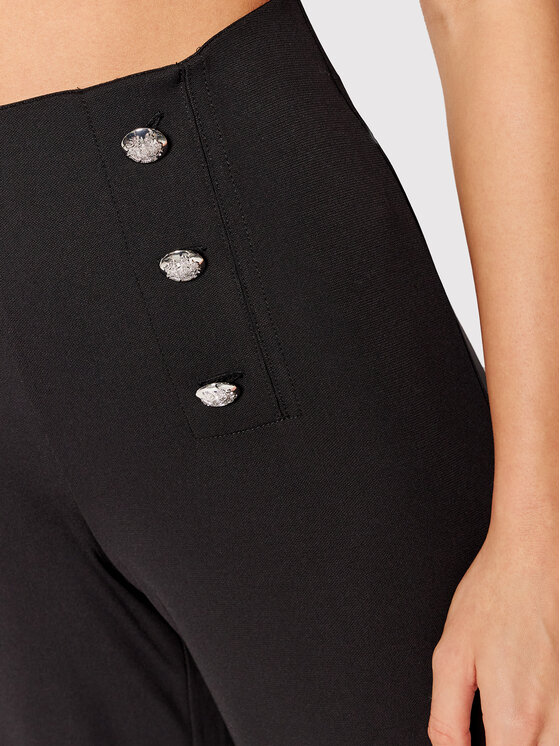LAUREN RALPH LAUREN Lauren Ralph Lauren Kalhoty z materiálu 200807573002 Černá Wide Leg