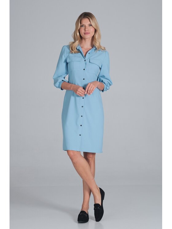 FIGL FIGL Sukienka M849 Niebieski Regular Fit
