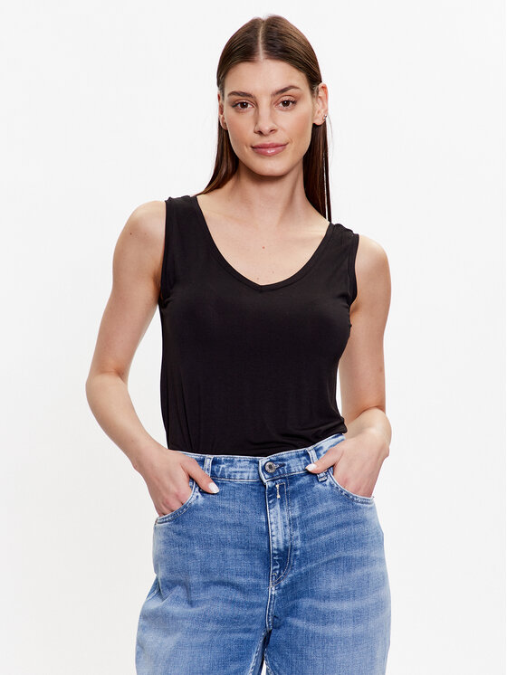 Culture Culture топ Poppy 50105622 Черен Slim Fit