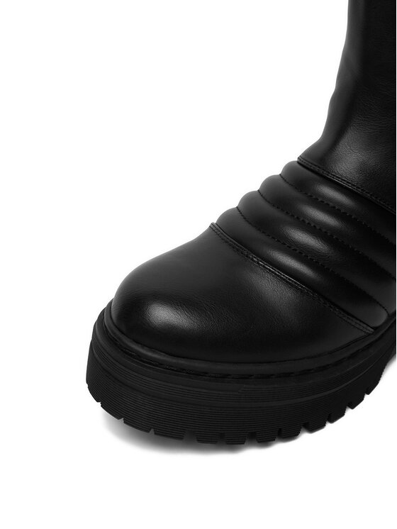 DeeZee DeeZee Jātnieku stila puszābaki 12888-5-BLACK PU Melns